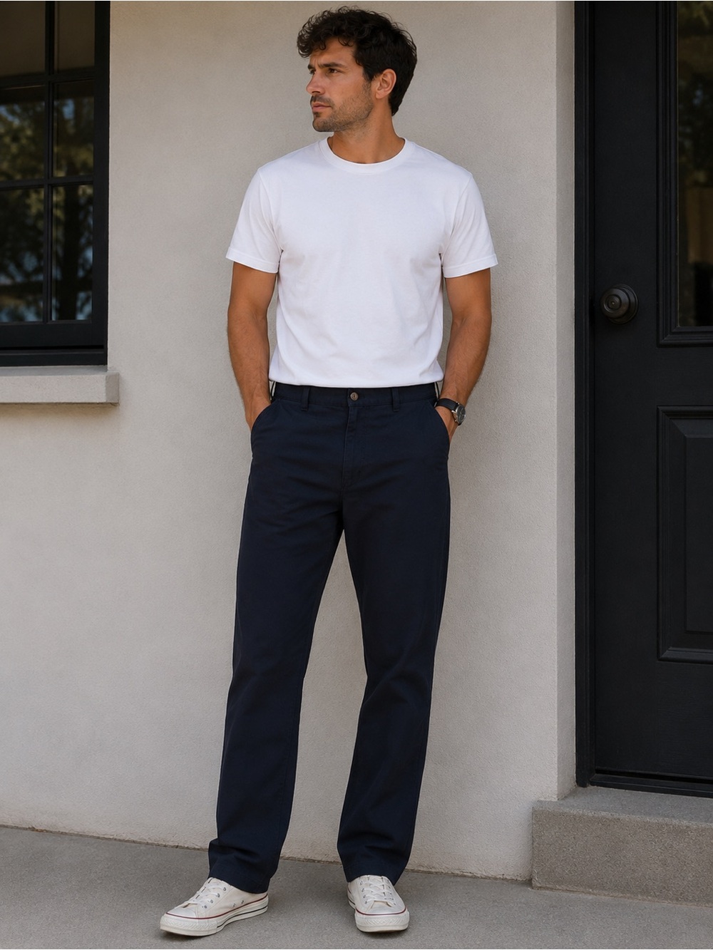 Puritan Classic Flat Front Casual Chino Pants - 42x32